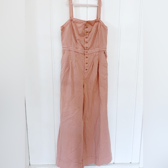 Pilcro and the Letterpress Blush Jumpsuit size 10 - Picture 3 of 7